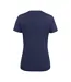 Womens/ladies Run T-shirt Navy Printer RED-2