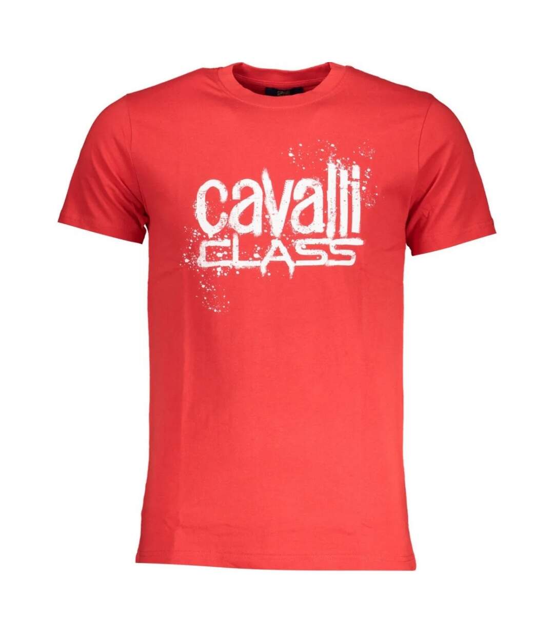 T-shirt Motif Éclaboussures De Peinture Adulte Rouge Cavalli Class-1