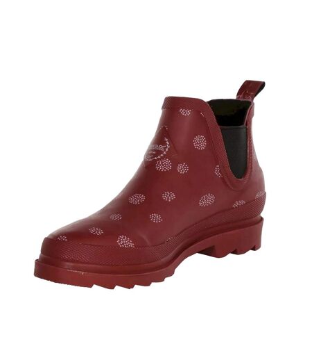 Womens/ladies harper cosy dotted ankle wellington boots cabernet Regatta