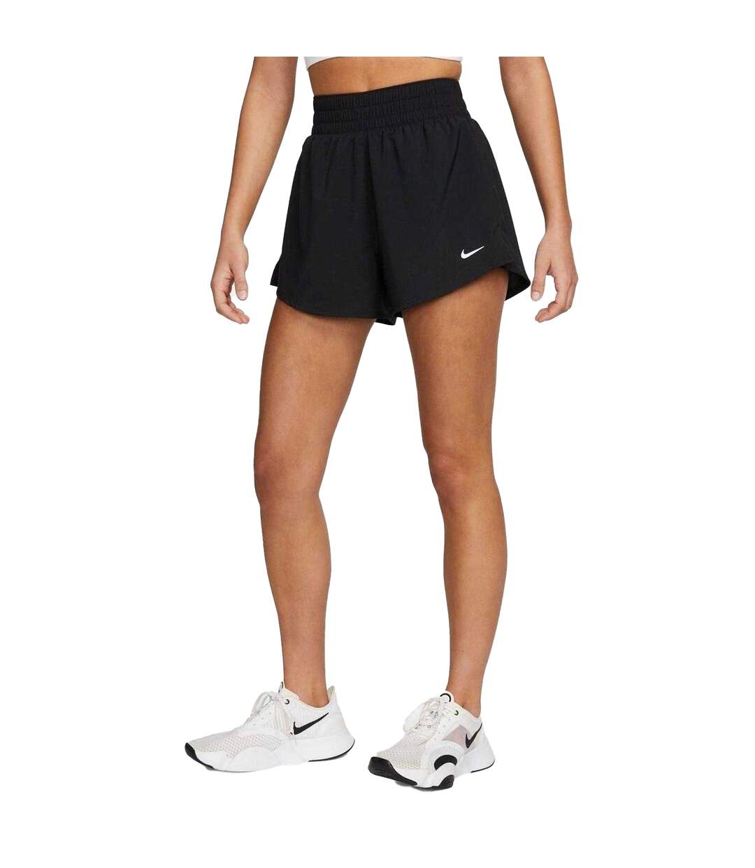 Womens/ladies Pro 2 In 1 Running Shorts Black Nike-3