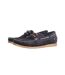Womens/ladies savona calf suede deck shoes navy Hy-2