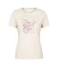 Womens/ladies Snowdon Mountain Relaxed Fit T-shirt Beige Mountain Warehouse-1