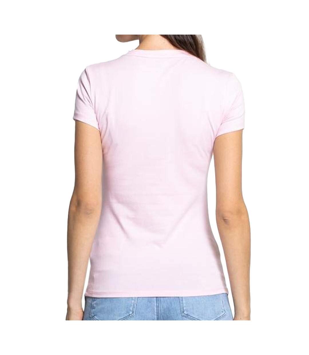 T-shirt Rose Bonbon Femme Guess Mini Triangle - M-2