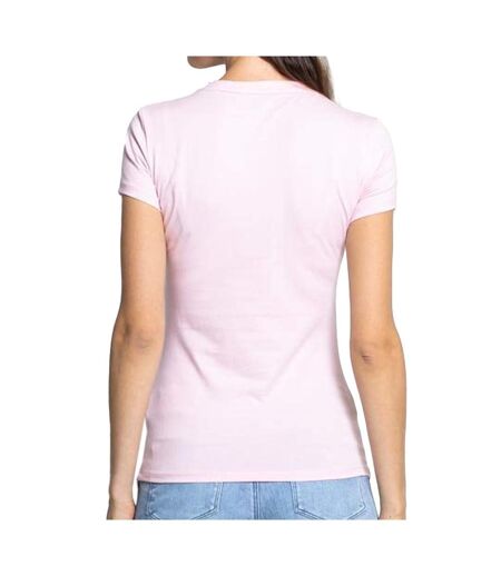 T-shirt Rose Bonbon Femme Guess Mini Triangle - M