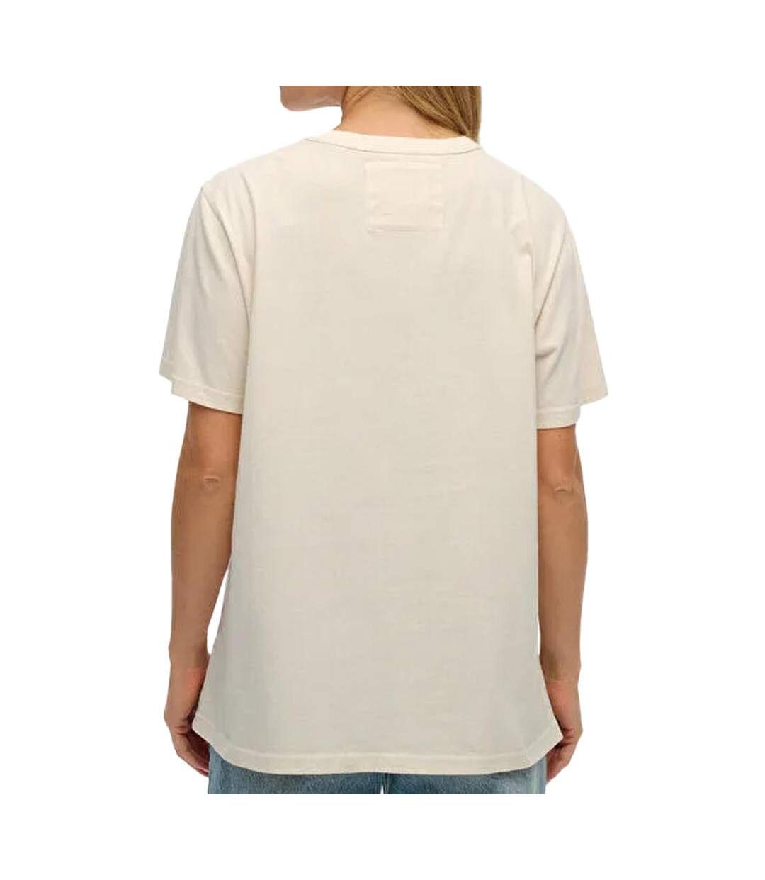 T-Shirt blanc femme superdry athletic tonal-2