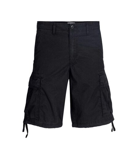 Mens Cole Frank Relaxed Fit Cargo Shorts Black Jack And Jones