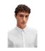 Mens Liam Linen Button-down Shirt White Boss-4