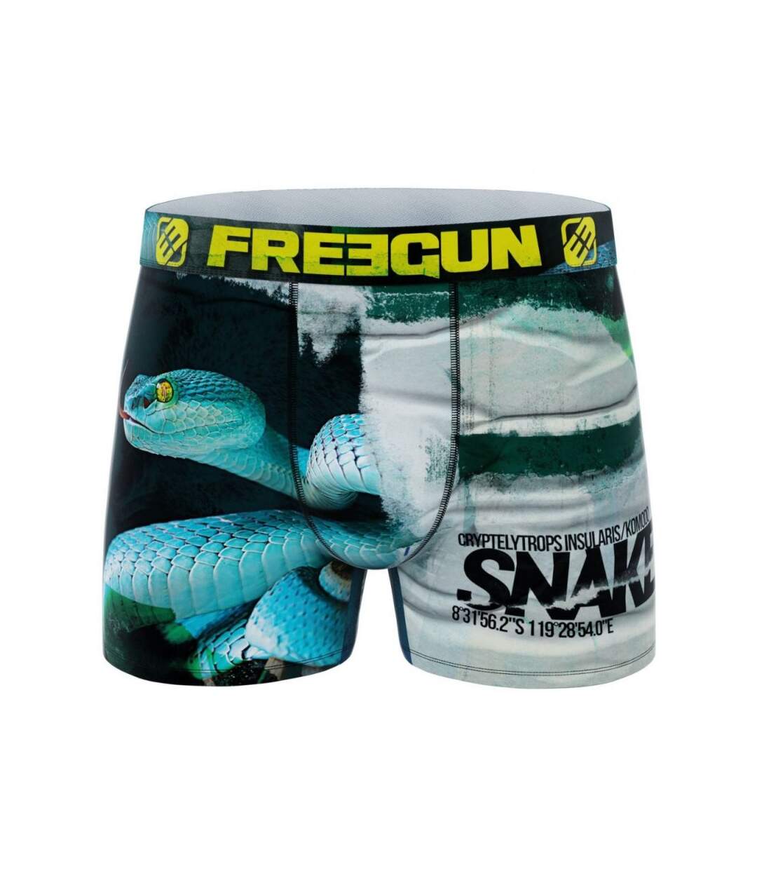 FREEGUN Boxer Homme Microfibre recyclée SNA Bleu Noir PREMIUM-1