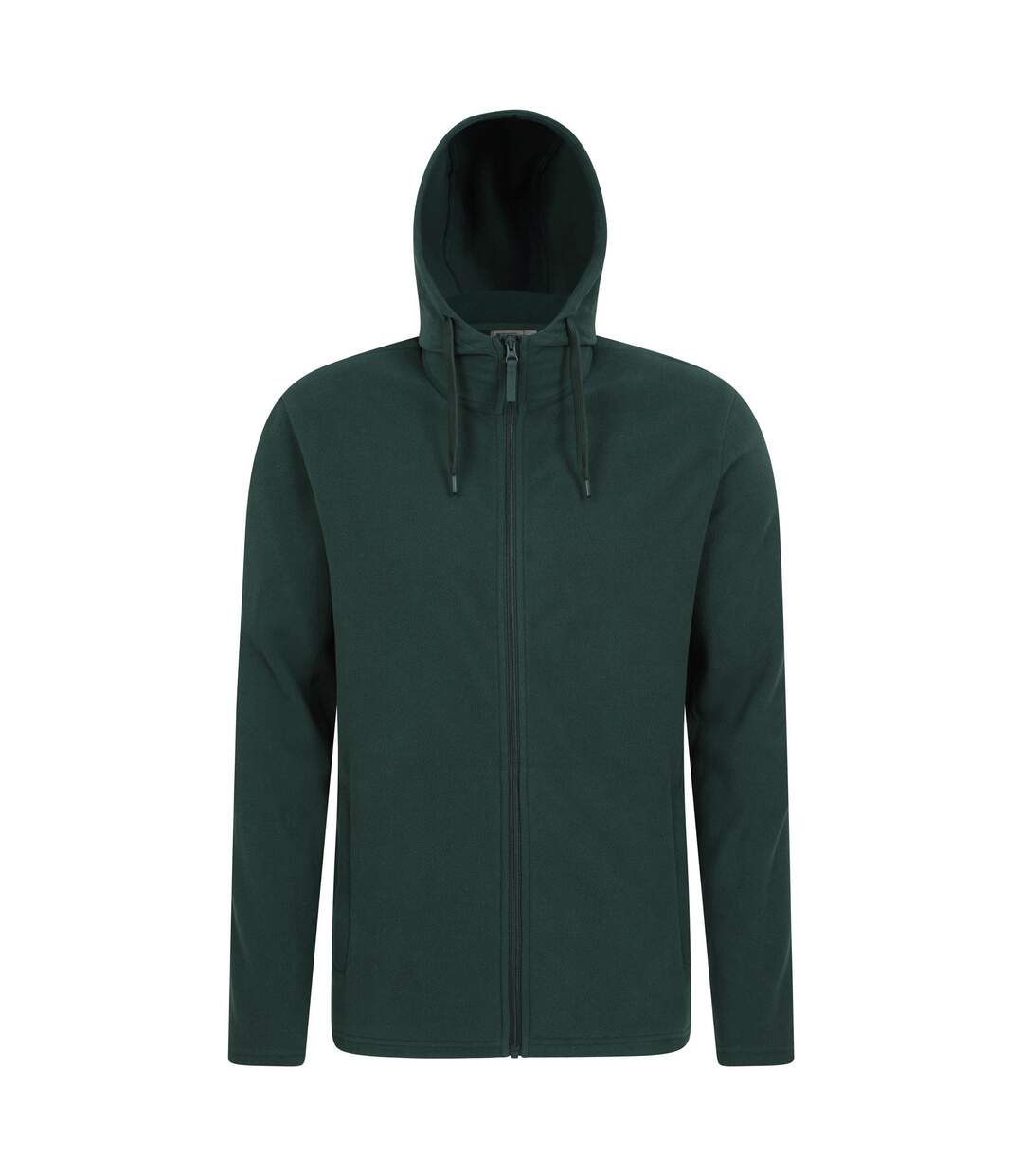 Mens Camber Fleece Full Zip Hoodie Dark Green Mountain Warehouse-1
