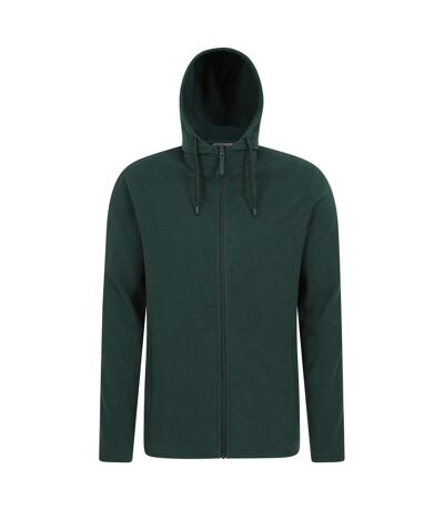 Mens Camber Fleece Full Zip Hoodie Dark Green Mountain Warehouse