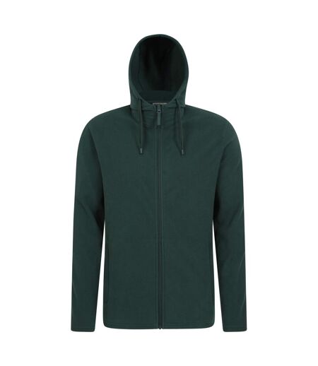 Mens Camber Fleece Full Zip Hoodie Dark Green Mountain Warehouse