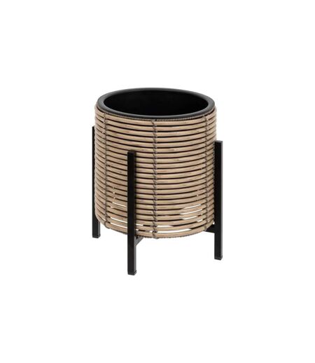 Lot de 3 Cache-Pots Déco Imitation Rotin 42cm Beige
