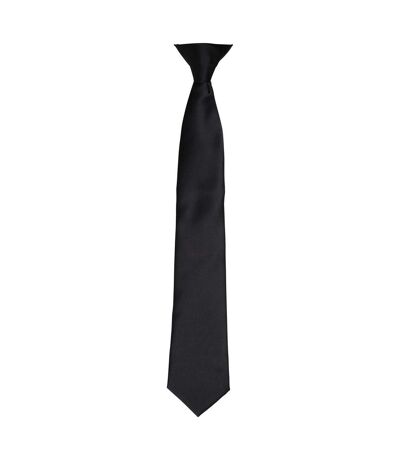 Premier Unisex Adult Satin Tie (Black) (One Size)