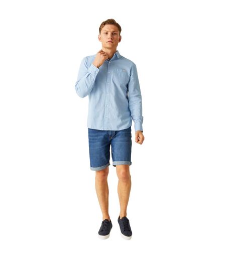 Mens Babbinswood Linen Shirt Powder Blue Regatta