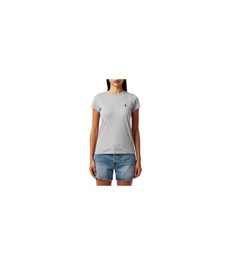 Womens/ladies Jersey T-shirt Heather Grey Ralph Lauren