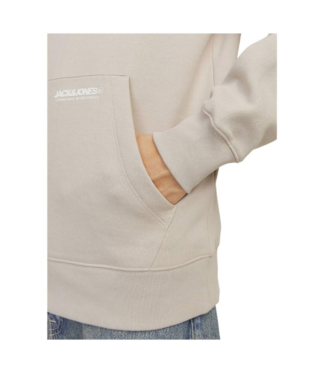 Sweat À Capuche Elegacy Homme Beige Jack And Jones-4