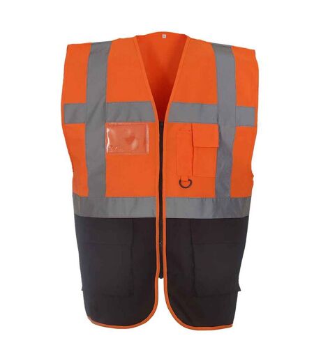 Unisex Adult Executive Hi-vis Waistcoat Orange Navy Yoko