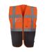 Unisex Adult Executive Hi-vis Waistcoat Orange Navy Yoko-1