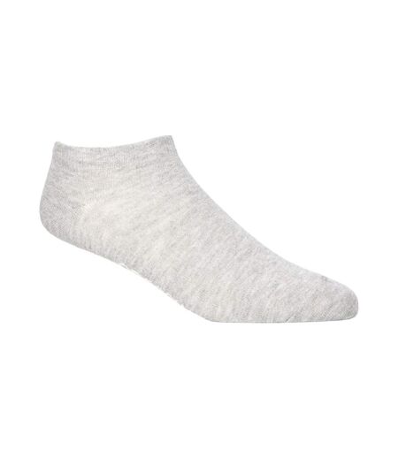 Pack of 5  Mens briskmix trainer socks  white/black/grey Crosshatch