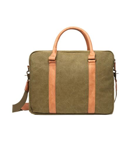 Bosler canvas recycled 0.35l laptop bag 40cm x 30cm x 9cm green Vinga