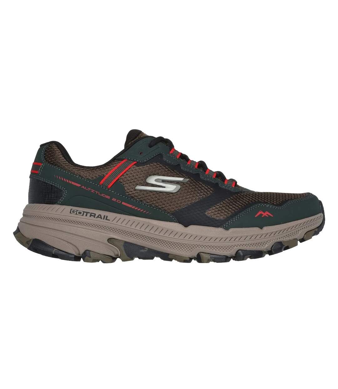 Mens Go Run Trail Altitude 2.0 Marble Rock 3.0 Leather Walking Shoes Olive Black Skechers-3