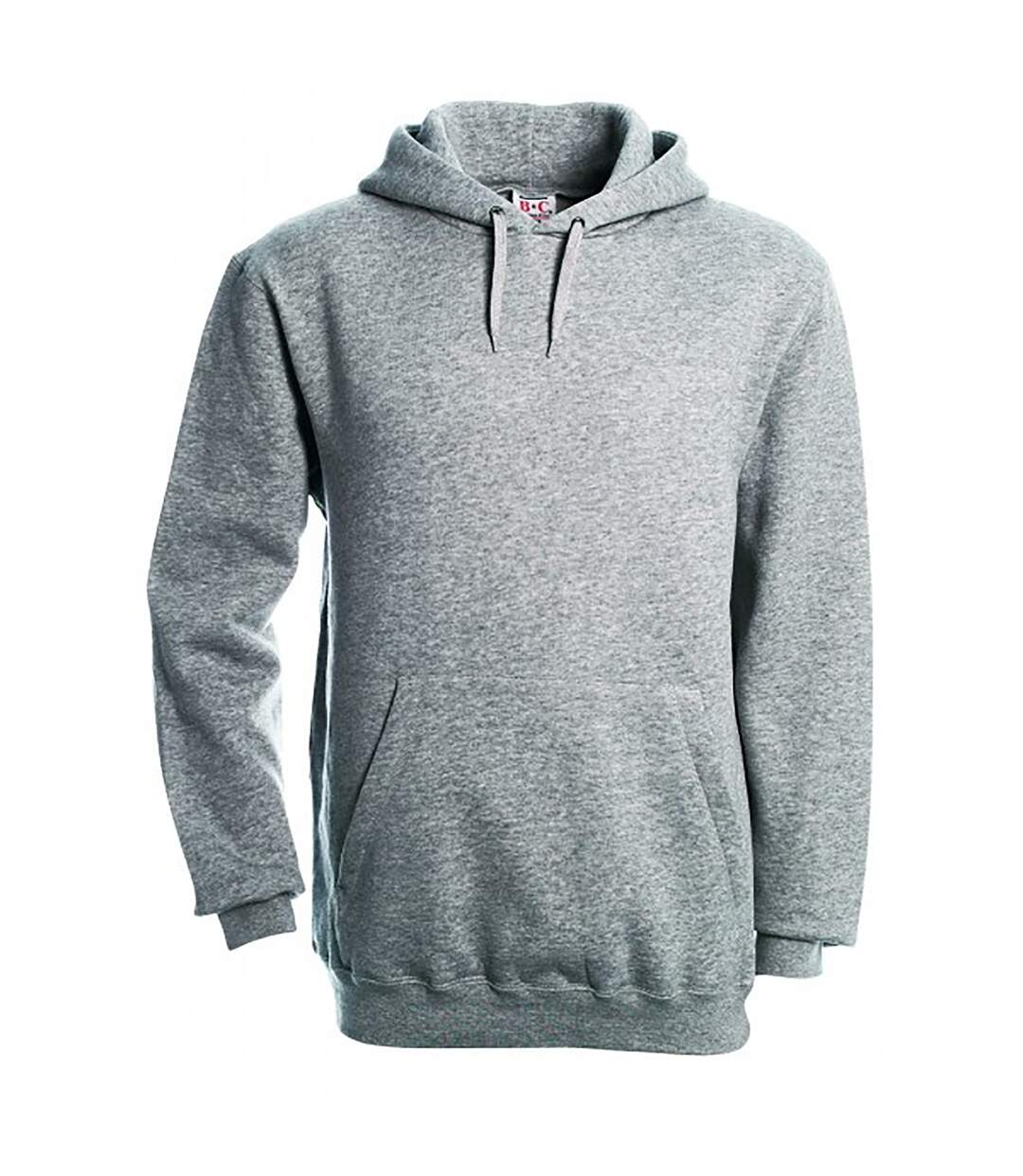 Sweatshirt à capuche hommes gris chiné B&C-1