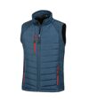 Result Mens Black Compass Padded Soft Shell Gilet (Navy/Red)
