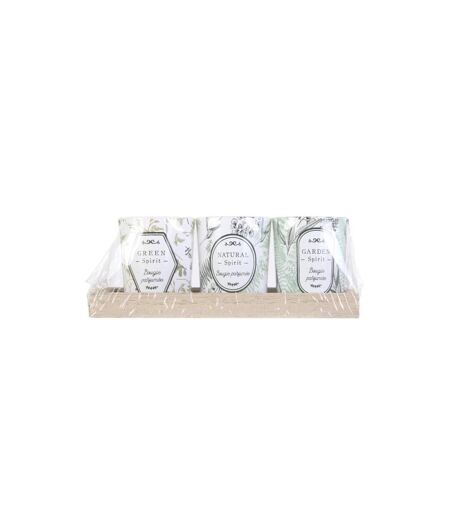 Lot de 3 Bougies Parfumées Garden 5cm Fleurs de Coton