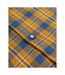 Chemise Manches Longues Motif/style À Carreaux Homme Moutarde Bleu Marine Lambretta-4