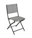 Lot de 4 chaises de jardin pliables Modula - Galet et Graphite