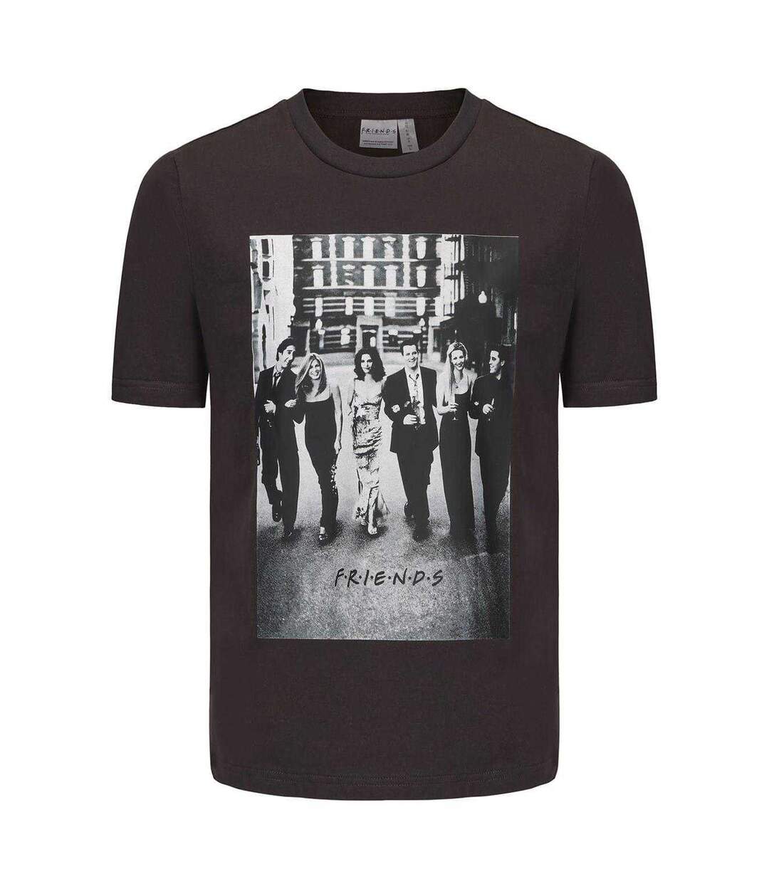 T-shirt Motif/style Photo De Groupe Femme Rose Foncé Vif Friends-1