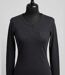 AXONE CHINA1N - Tee-shirt noir manches longues en coton flammé avec col 3 boutons et poche poitrine-3