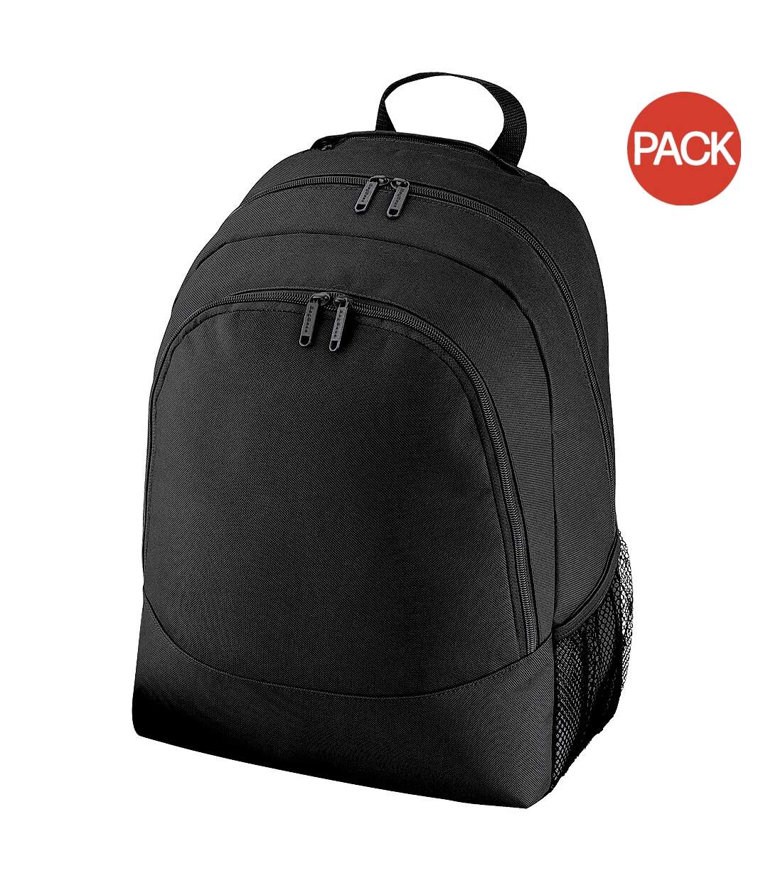 Lot de 2  Sac à dos 18 litres taille unique noir Bagbase-1