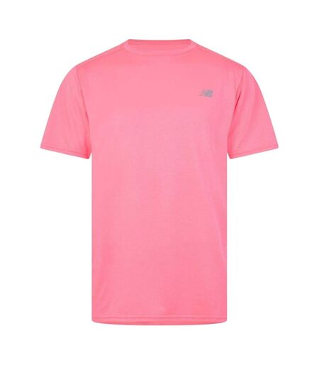 T-shirt Motif/style Uni Homme Rose Fluo New Balance