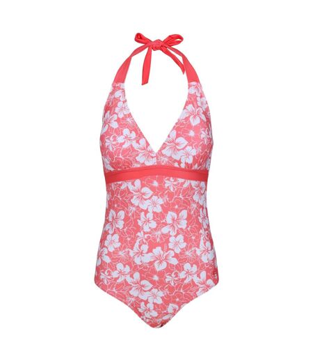 Maillot de bain 1 pièce flavia femme pêche foncé Regatta