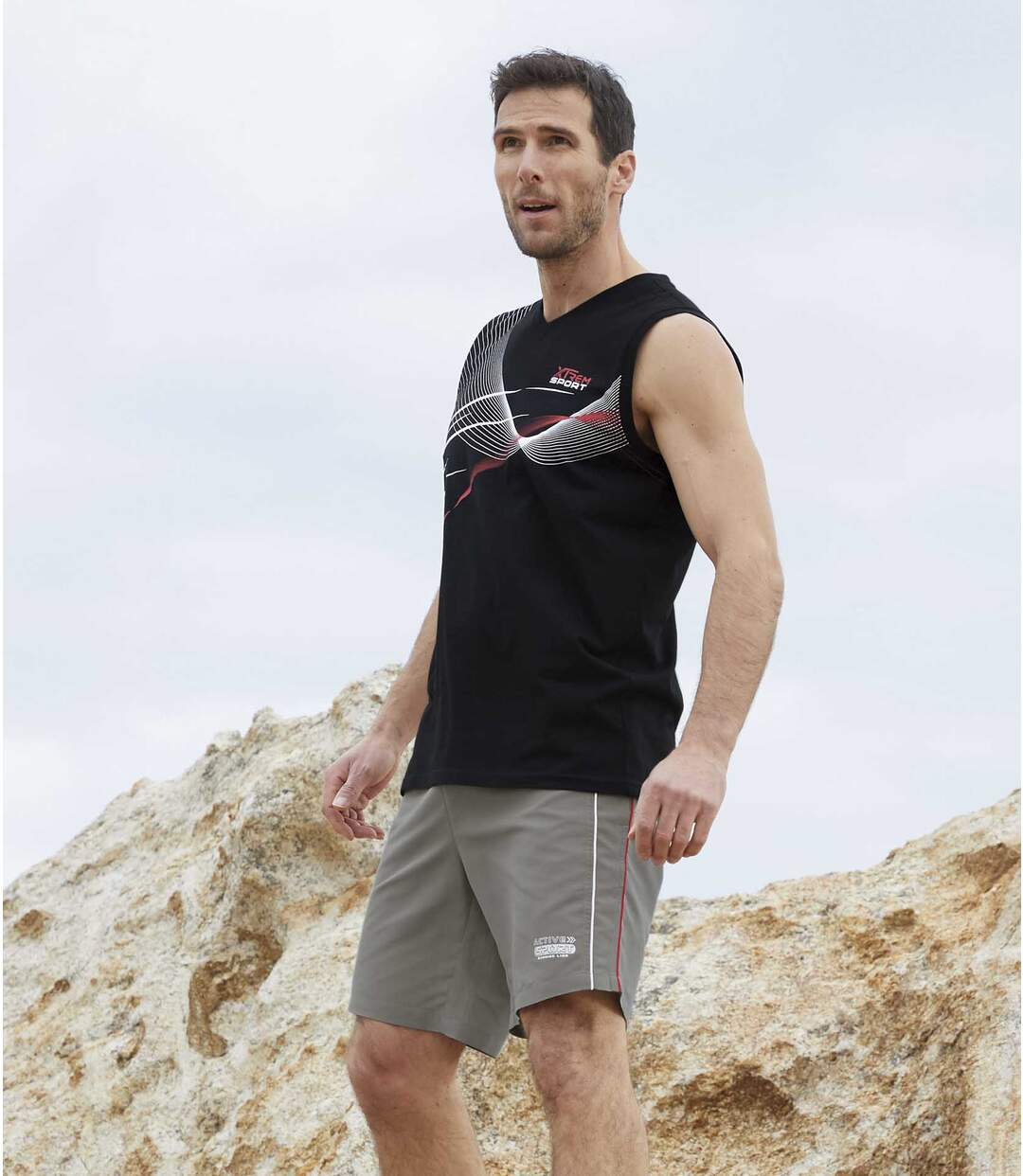 Set van 2 microvezel shorts Active Sport-2