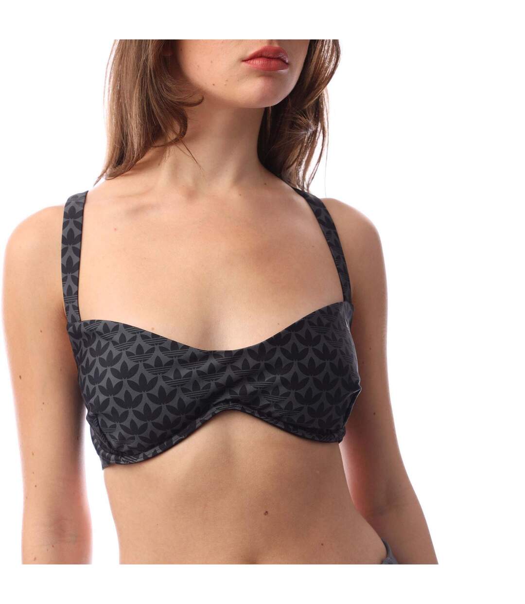 Haut De Maillot De Bain Motif/style Monogramme Femme Noir Adidas-3