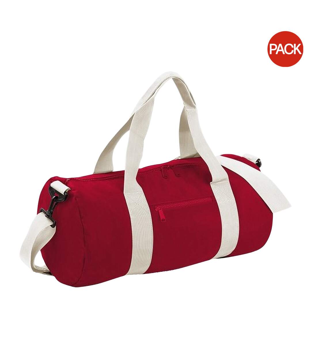 Lot de 2  Sac de voyage 20 litres taille unique rouge/blanc cassé Bagbase-1