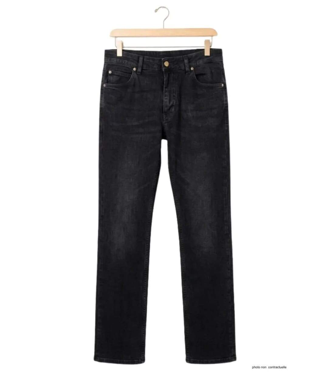 MAYFLOWER OUDA - Jean en tissu extensible pour femme : le confort absolu d'un denim stretch noir galbant-2