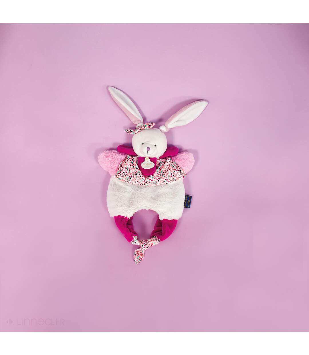 Doudou amusette polyester collection LES PETITS FUTÉS Lapin-4
