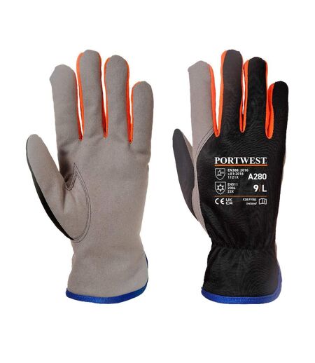 Unisex adult a280 winter gloves xl black/orange Portwest