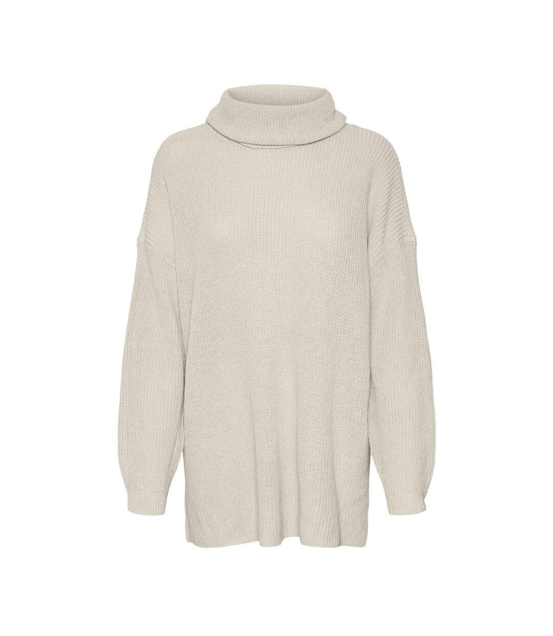 Pull beige femme vero moda mzia-1