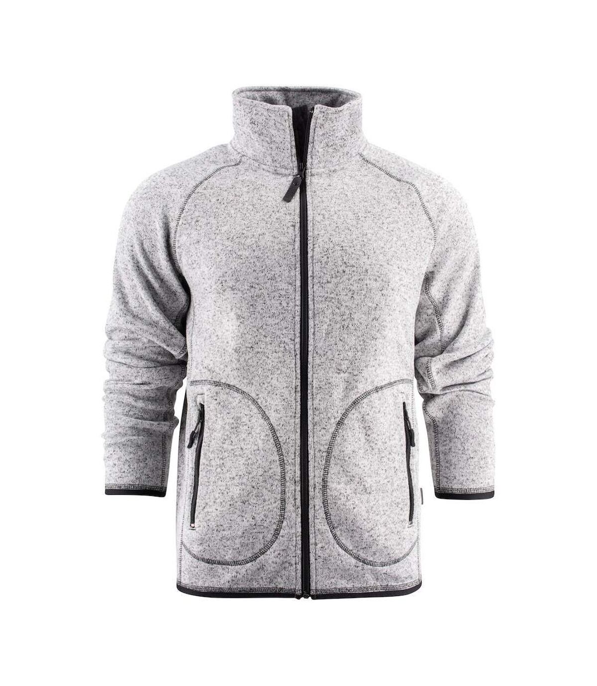 James Harvest Mens Rich Hill Melange Fleece Jacket (Gray)