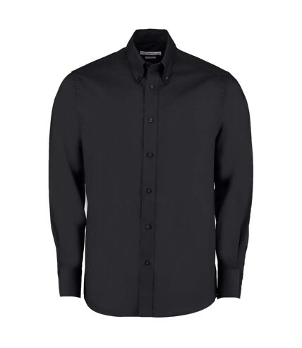 Kustom Kit Mens Tailored Fit Long Sleeved Business Shirt (Black) - UTBC600