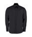 Kustom Kit Mens Tailored Fit Long Sleeved Business Shirt (Black)