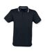 Mens coolplus tipped polo shirt navy/white Henbury