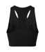 Womens/ladies seamless 3d fit multi-sport solid colour sculpt sports bra black TriDri