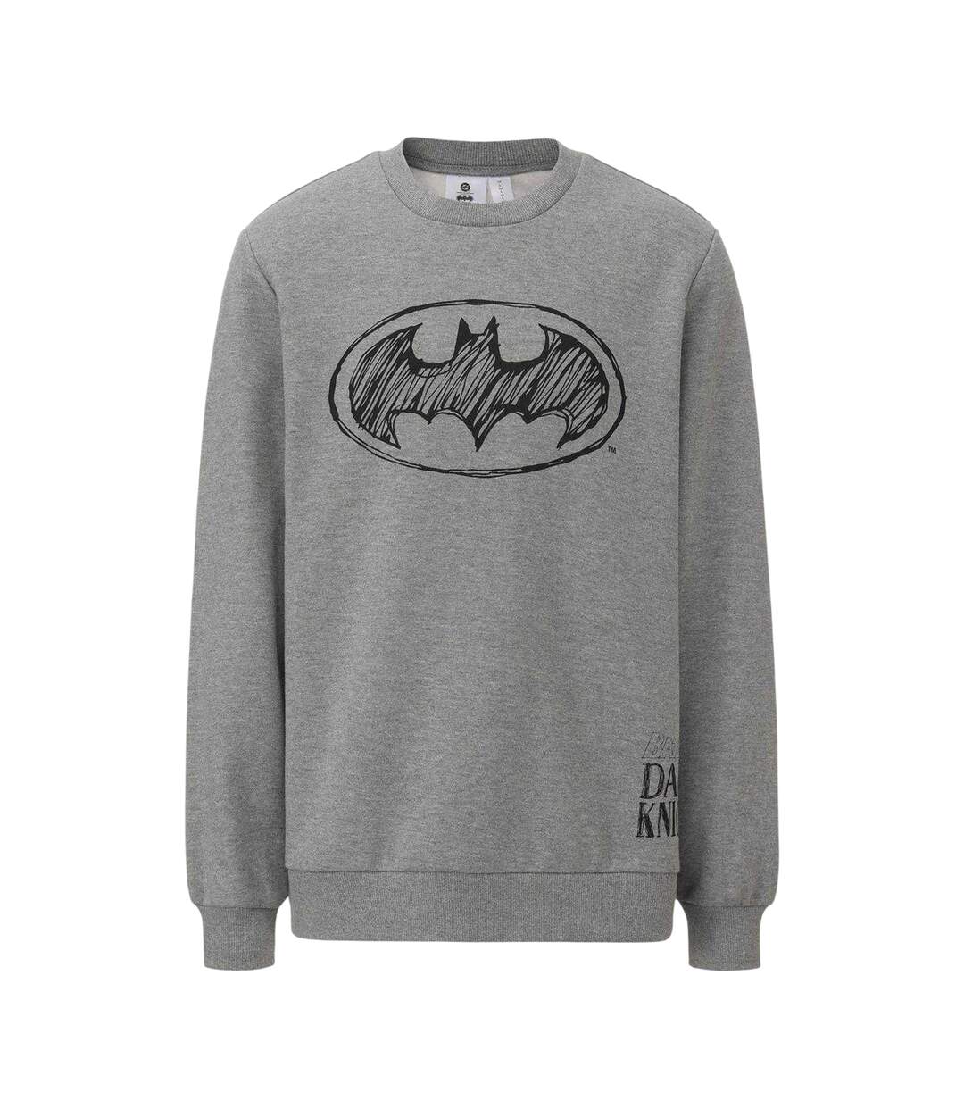 Mens Character Crew Neck Sweatshirt Grey Batman-1