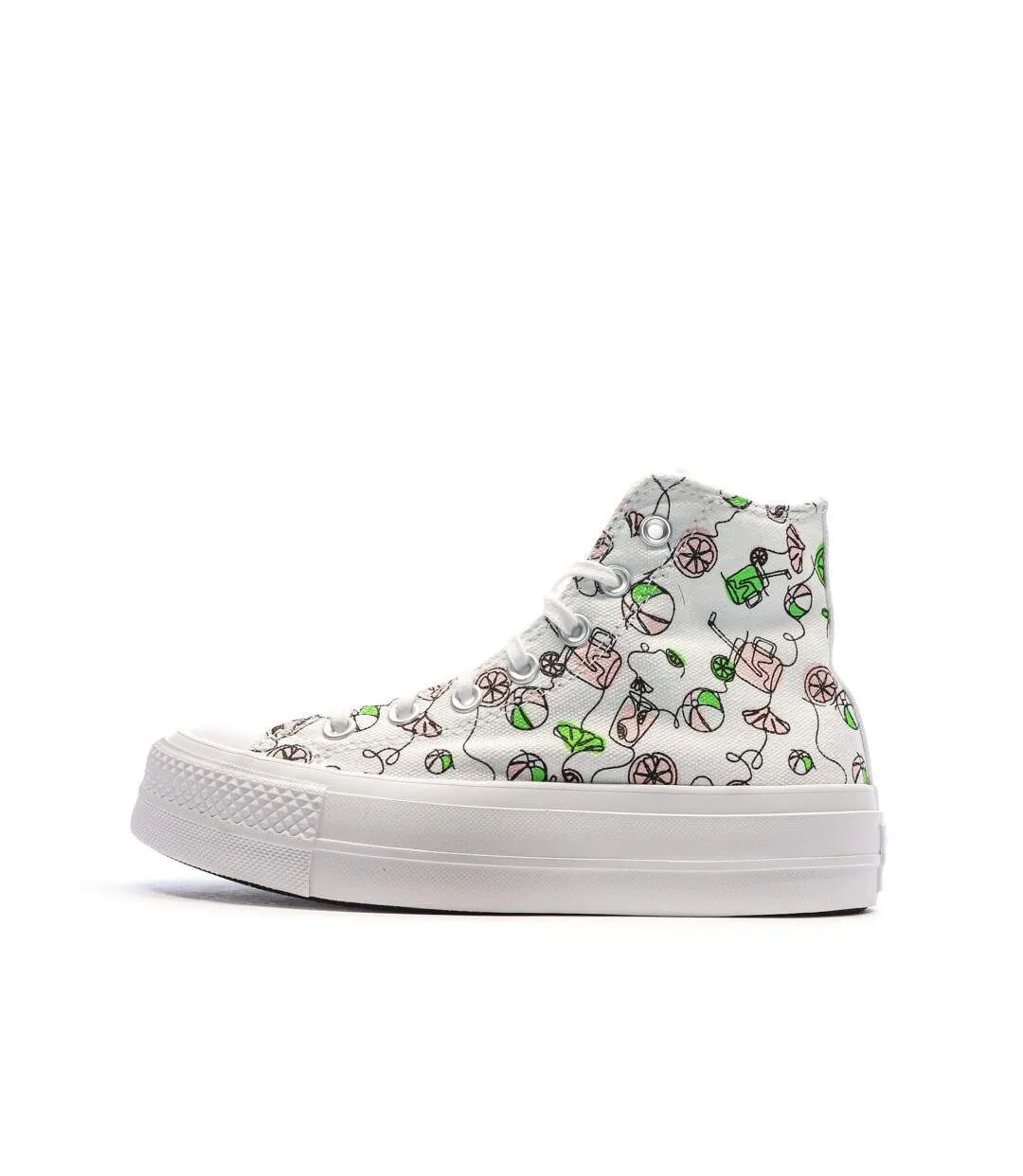 Baskets blanches/noires femme converse lemonade-2