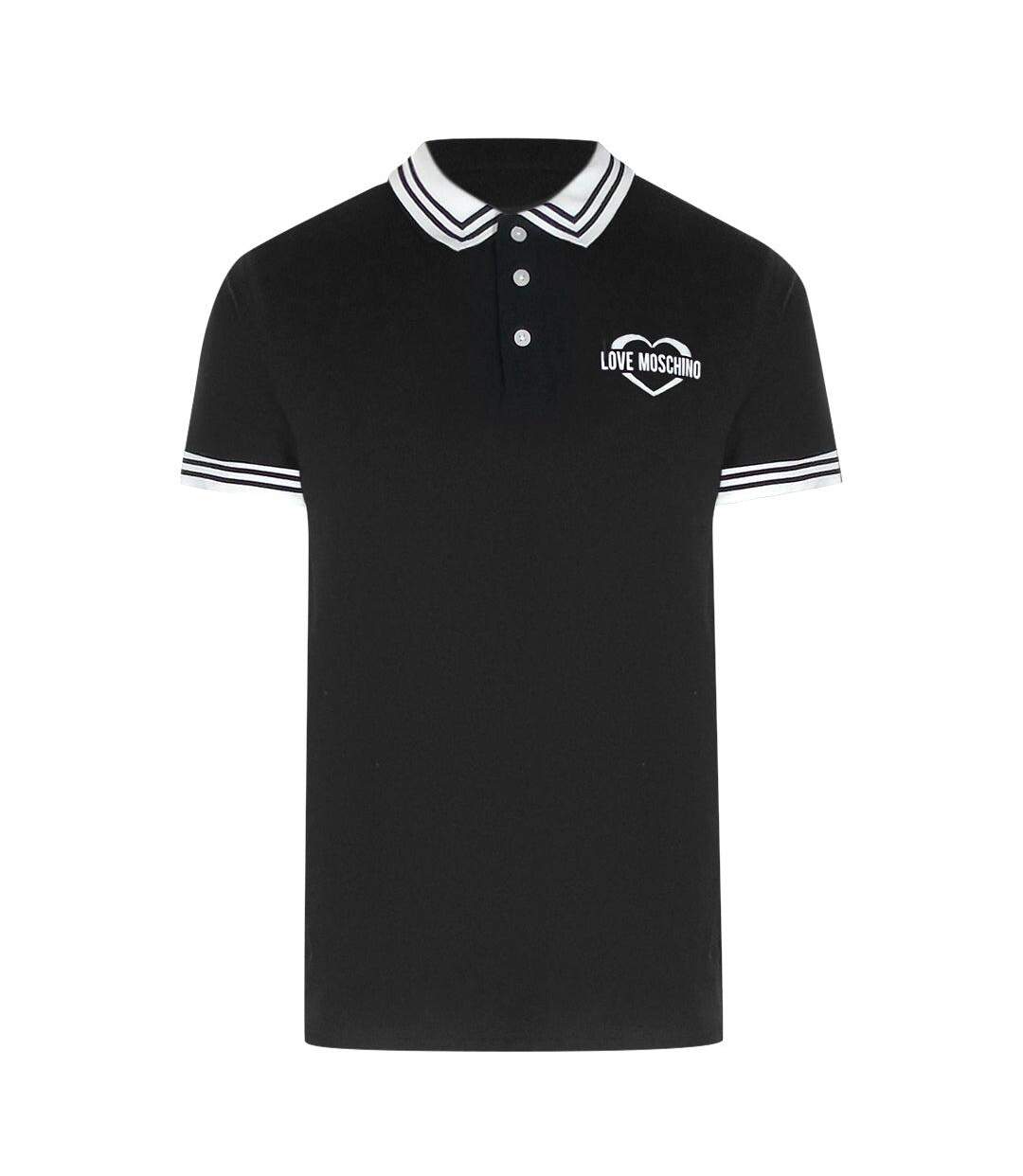 Polo Homme Noir Love Moschino-1